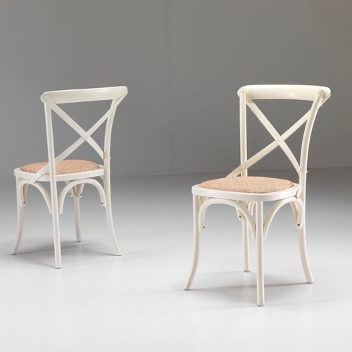 Set sedie cross bianco - set, crema